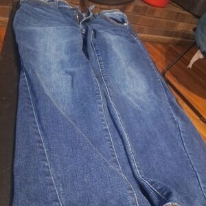 Judy Blue Side Seem Straight Leg Classic Blue Denim Jeans